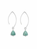HK14 Amazonite Triangle Dangle Earrings (S925)