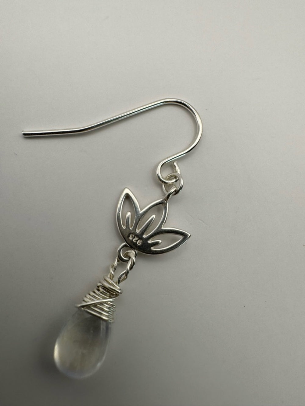 HK31 Moonstone Lotus Earrings (S925)