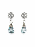 HK11 Blue Topaz Hook Earrings (S925)