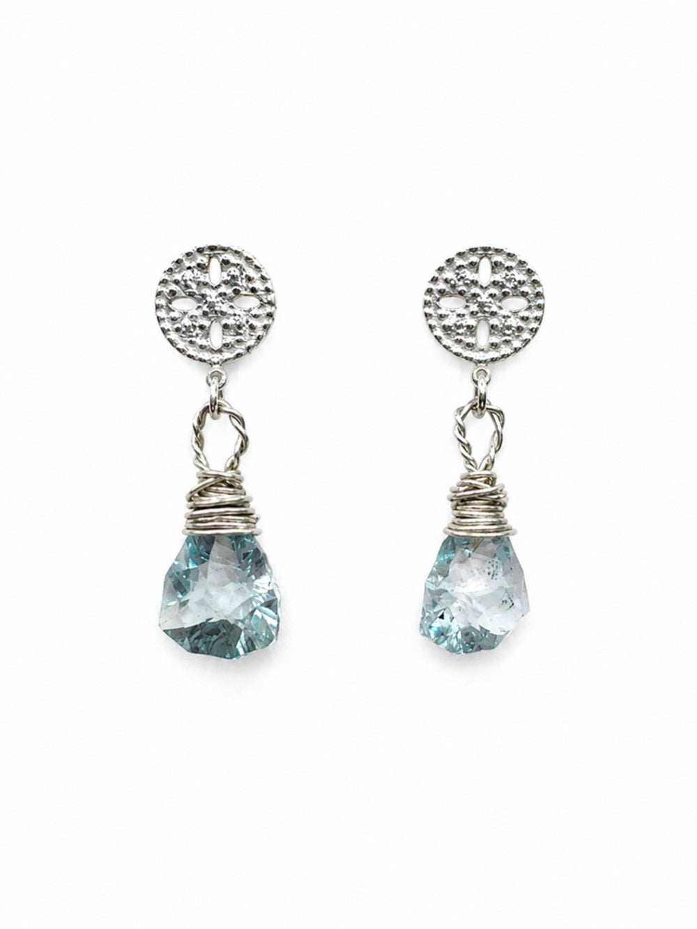 HK11 Blue Topaz Hook Earrings (S925)