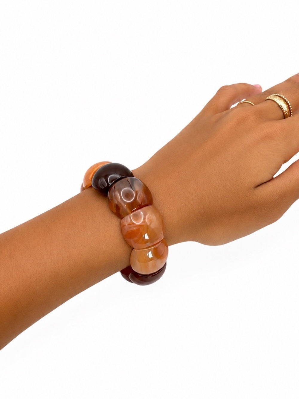 Carnelian Chunk Nugget Bracelet