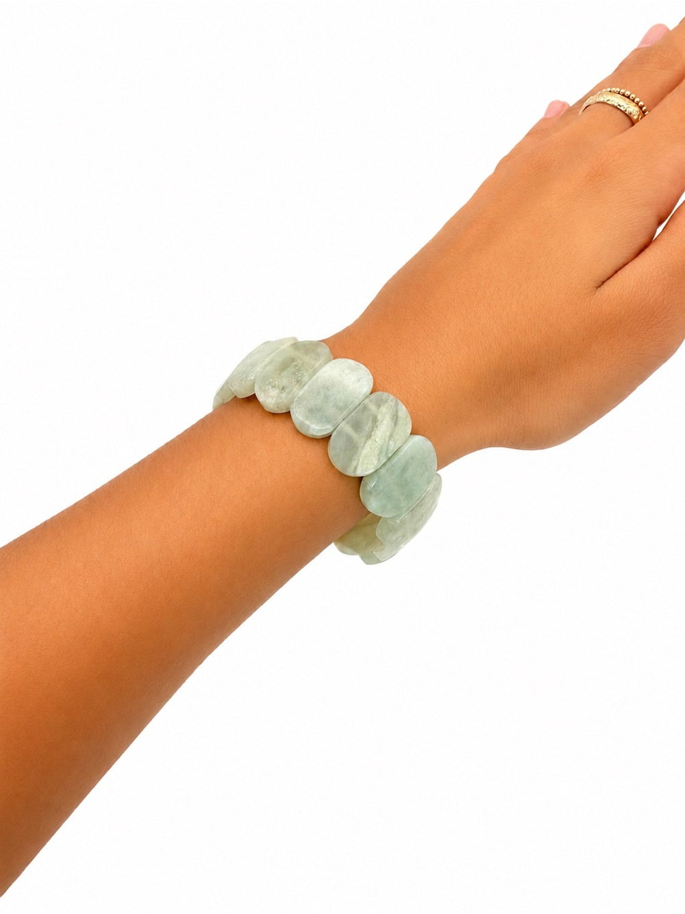 Green Jade Chunk Nugget Bracelet