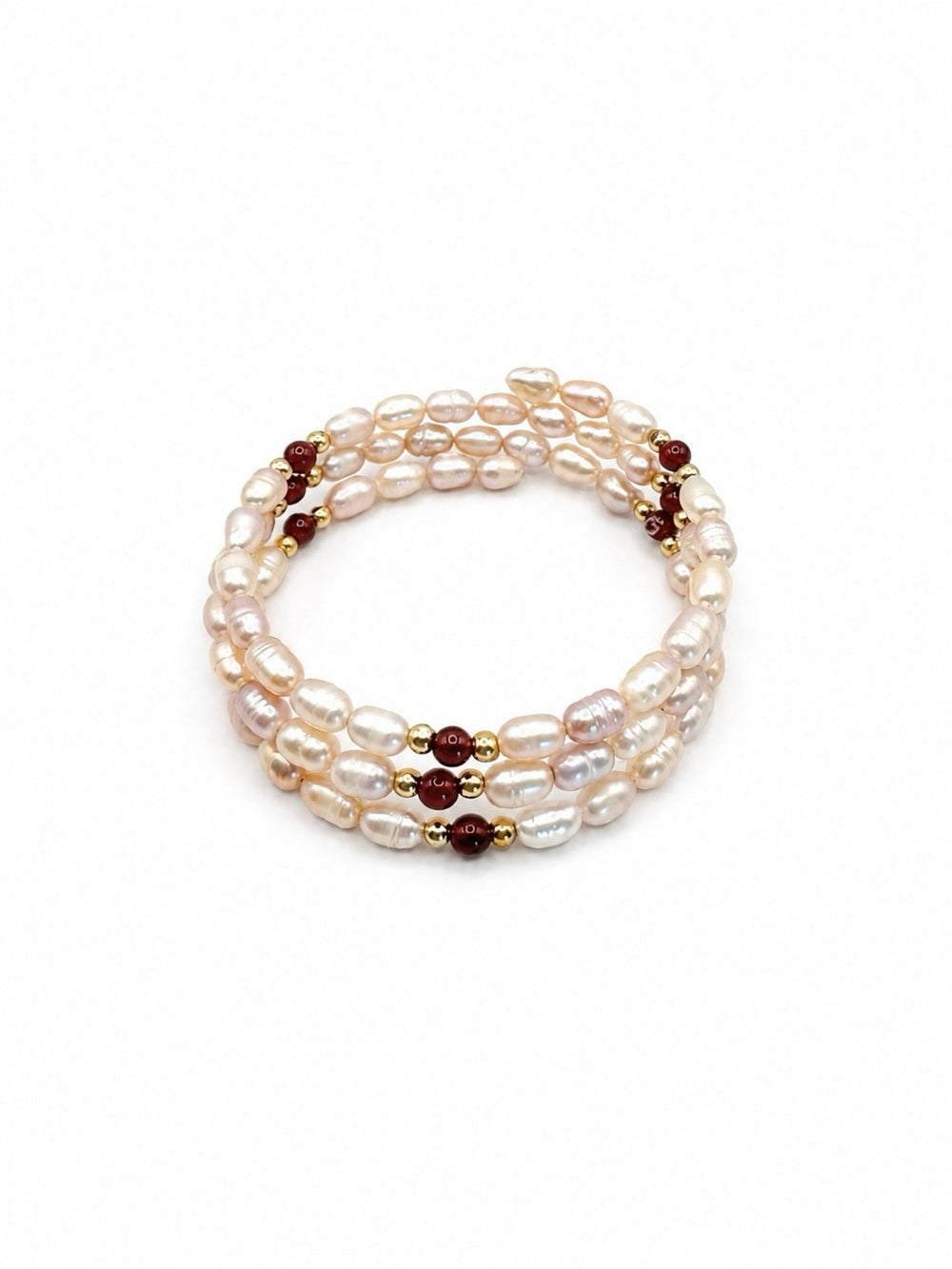 Garnet Pearl Wrap Bracelet
