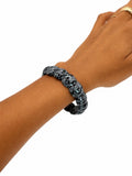 Snowflake Obsidian Chunk Nugget Bracelet
