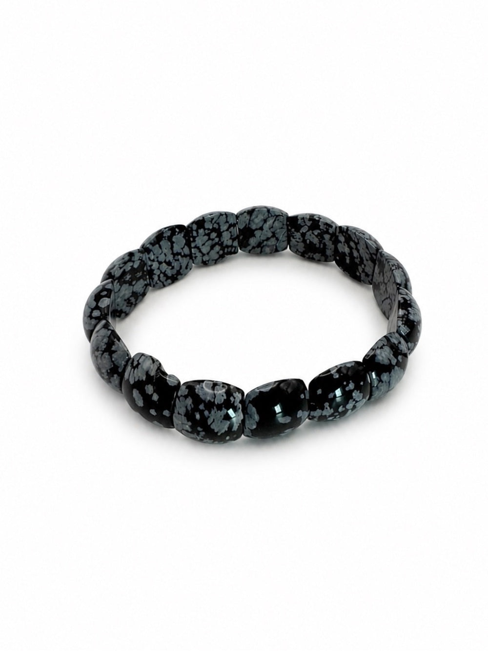 Snowflake Obsidian Chunk Nugget Bracelet