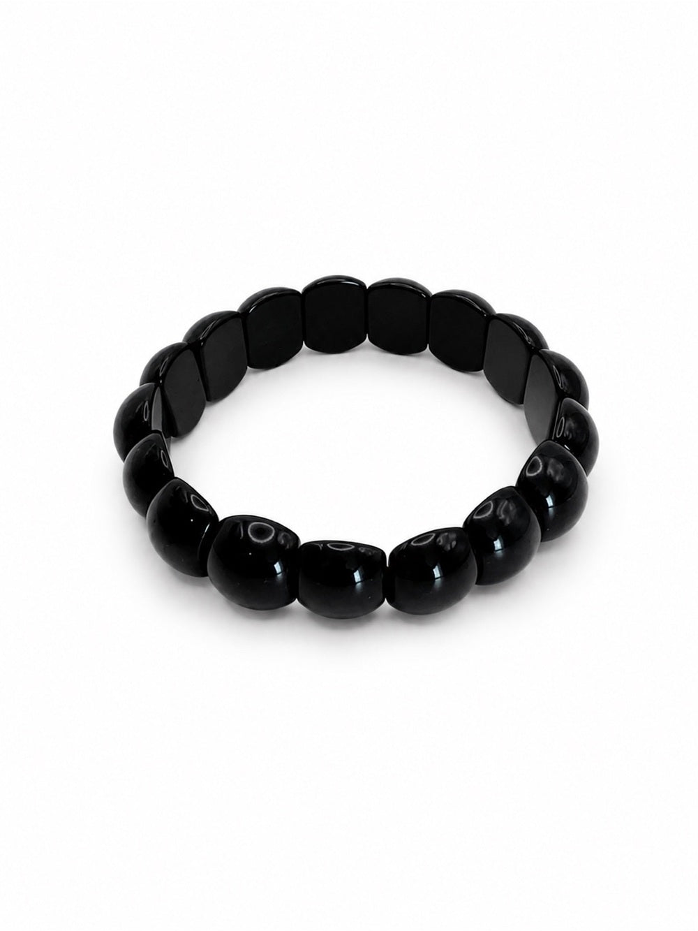 Silver Sheen Obsidian Chunk Nugget Bracelet