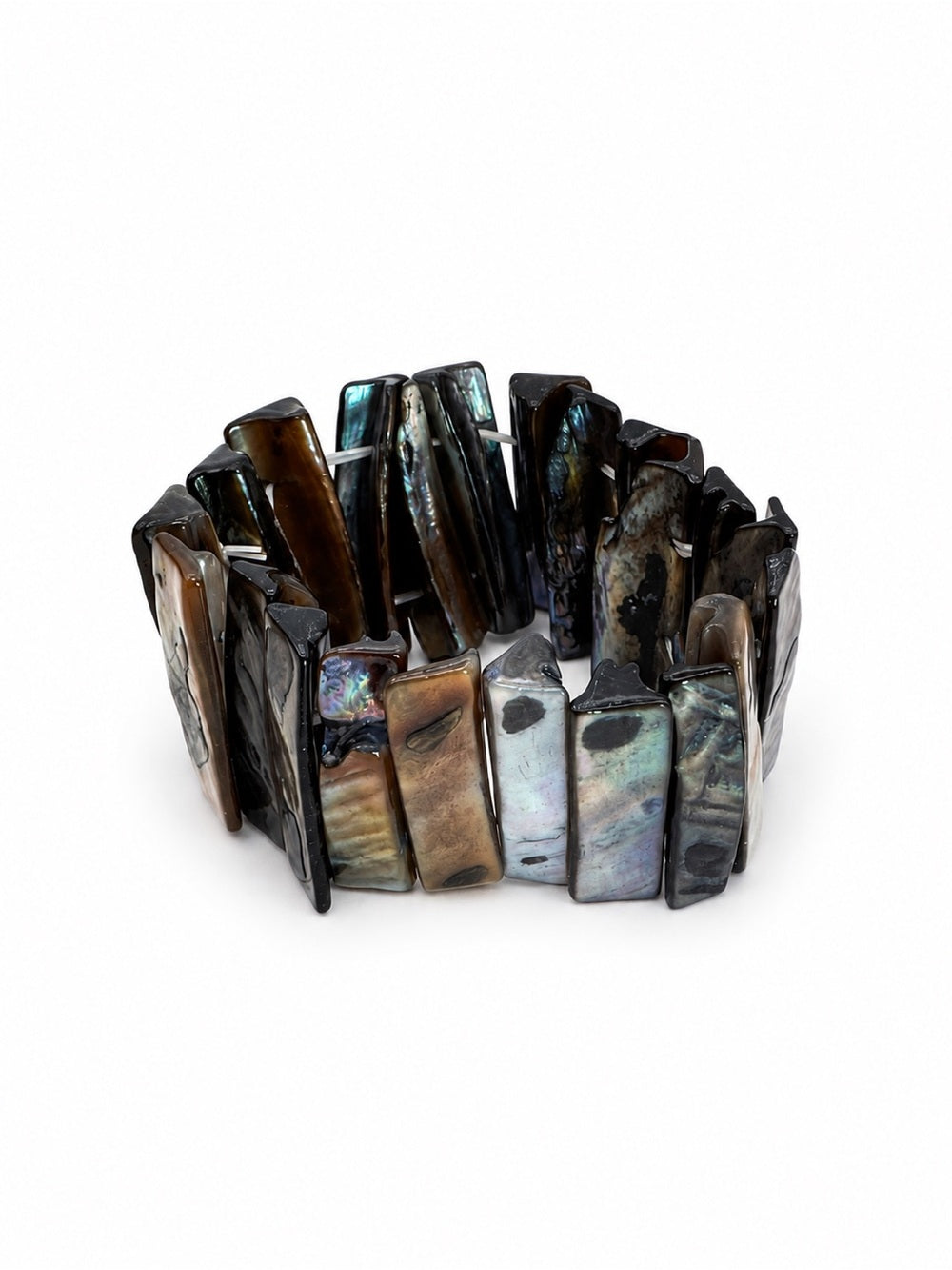 Abalone Slice Chunk Nugget Bracelet
