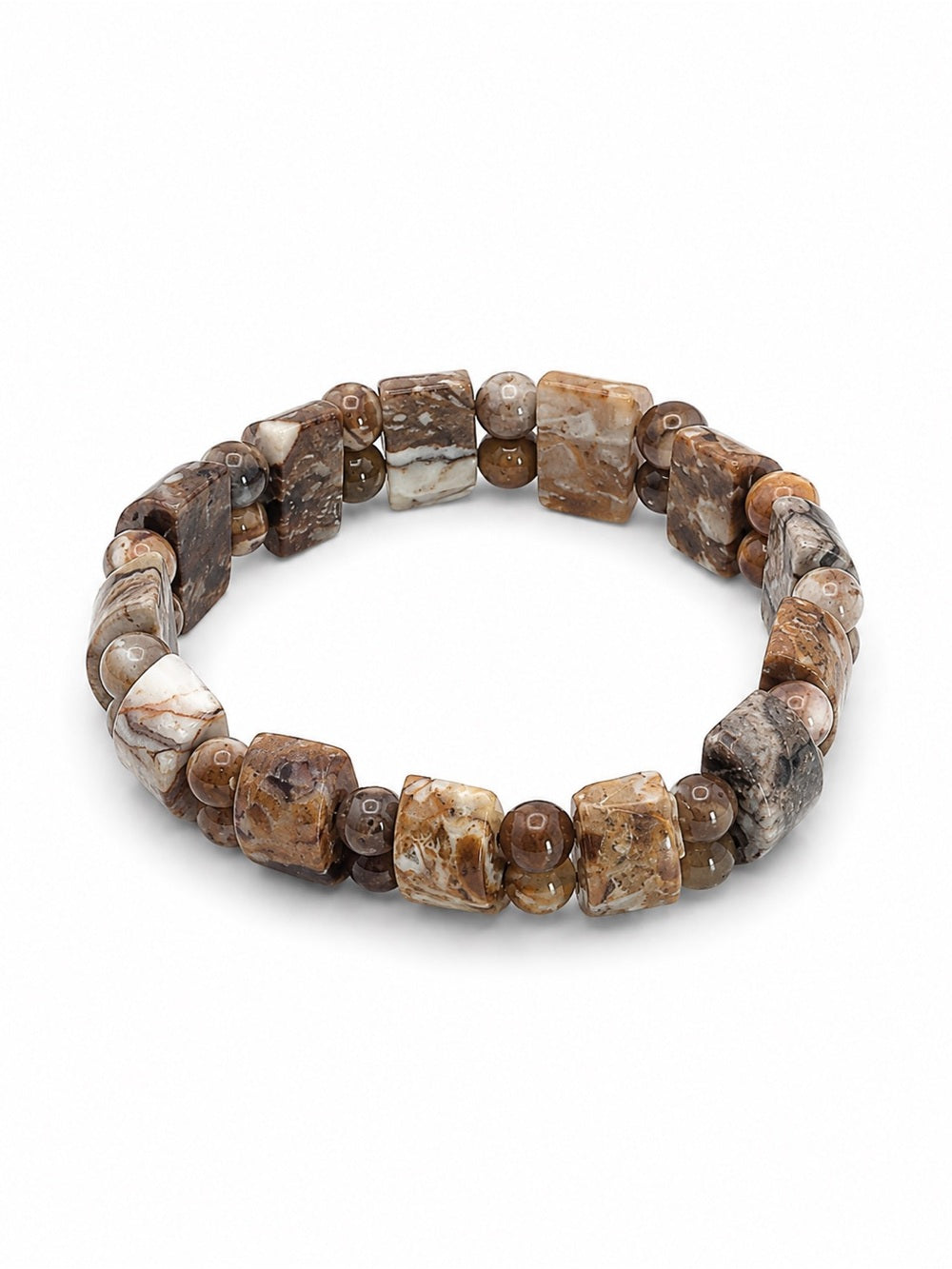 Super Seven Geometric Chunk Nugget Bracelet