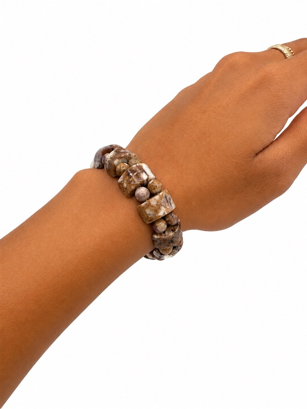 Super Seven Geometric Chunk Nugget Bracelet