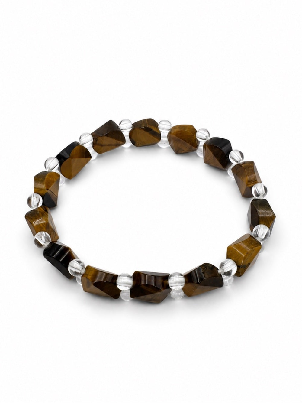 Tigers Eye Geometric Chunk Nugget Bracelet