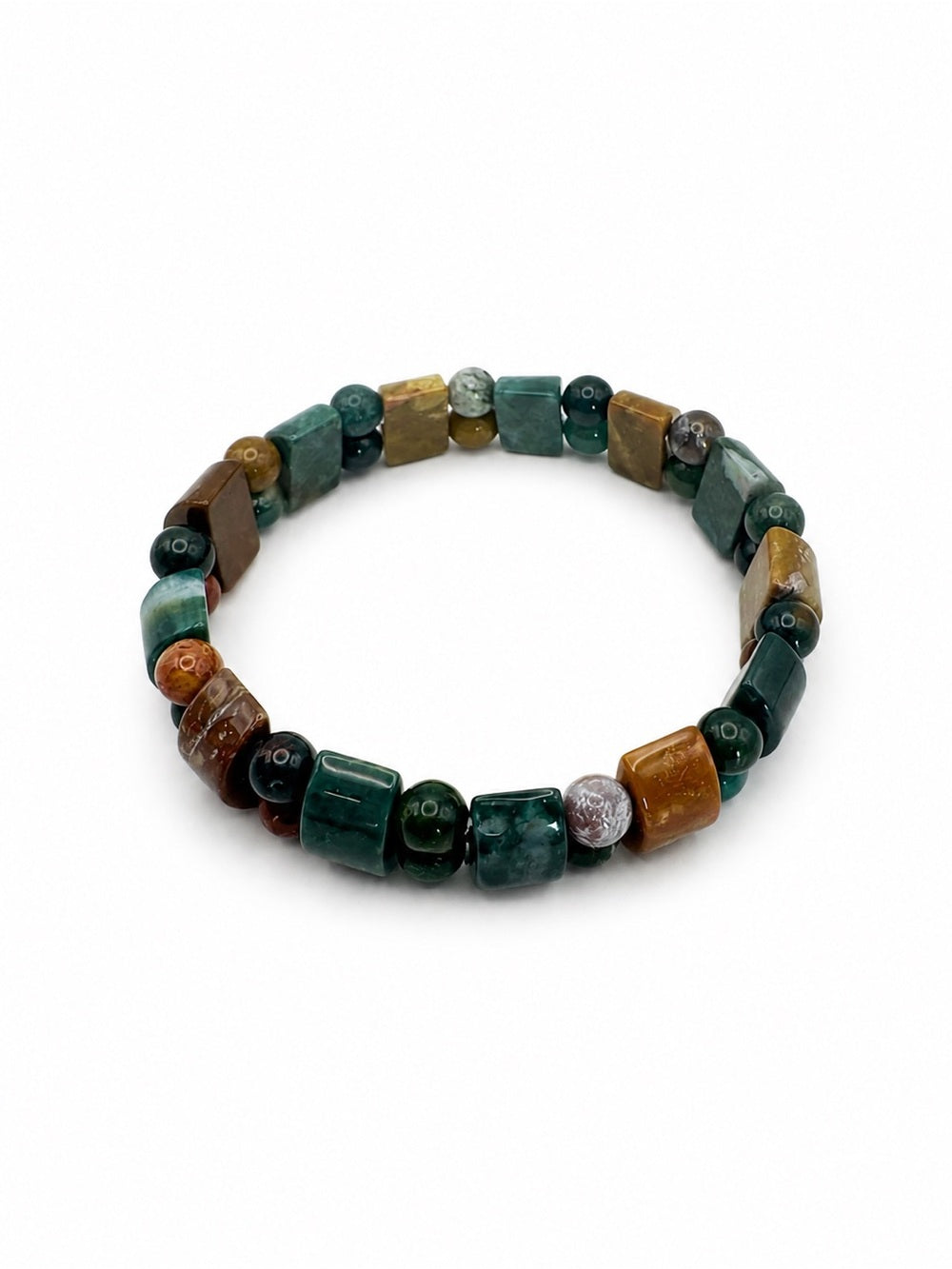 Ocean Jasper Geometric Chunk Nugget Bracelet