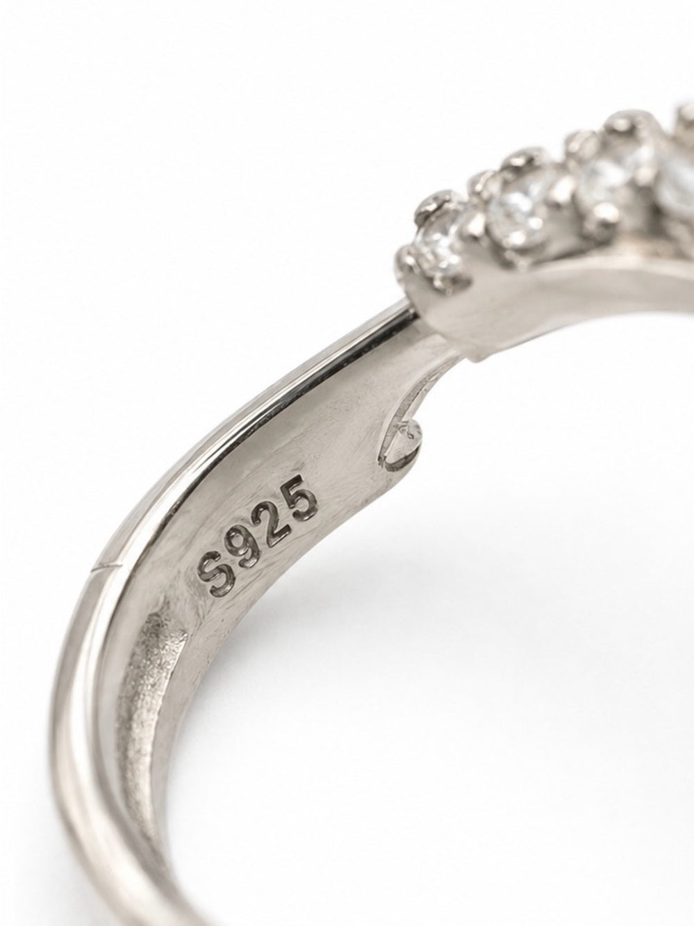 Moissanite Silver Huggie Earrings