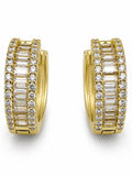 Moissanite Gold Huggie Earrings