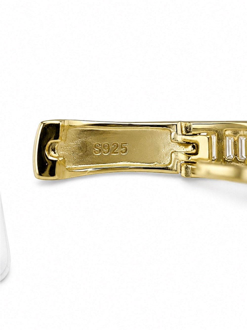 Moissanite Gold Huggie Earrings