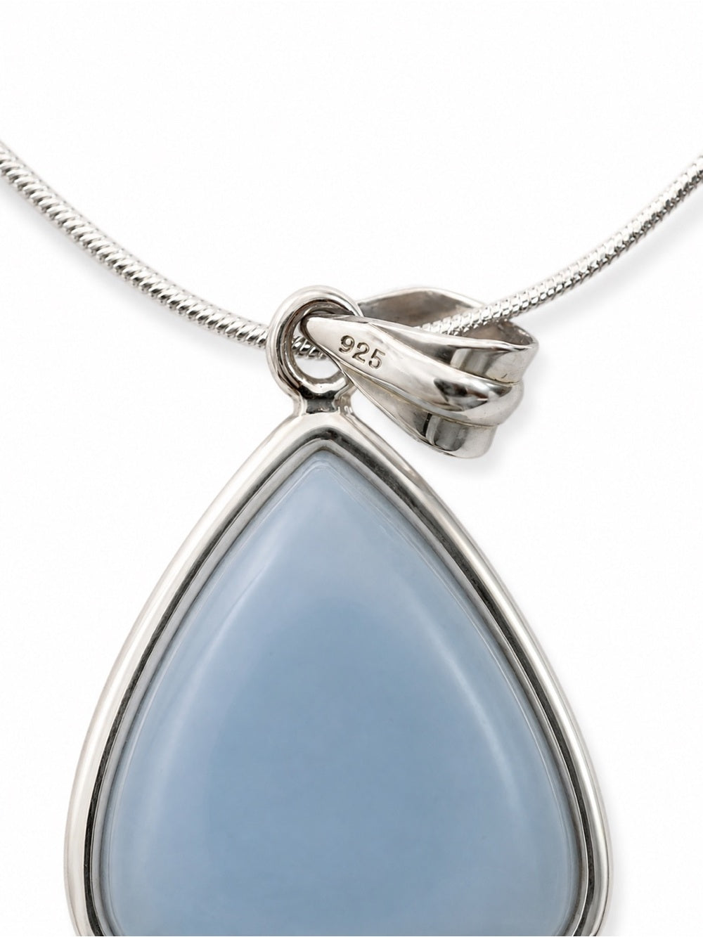 Blue Opal Triangle Pendant