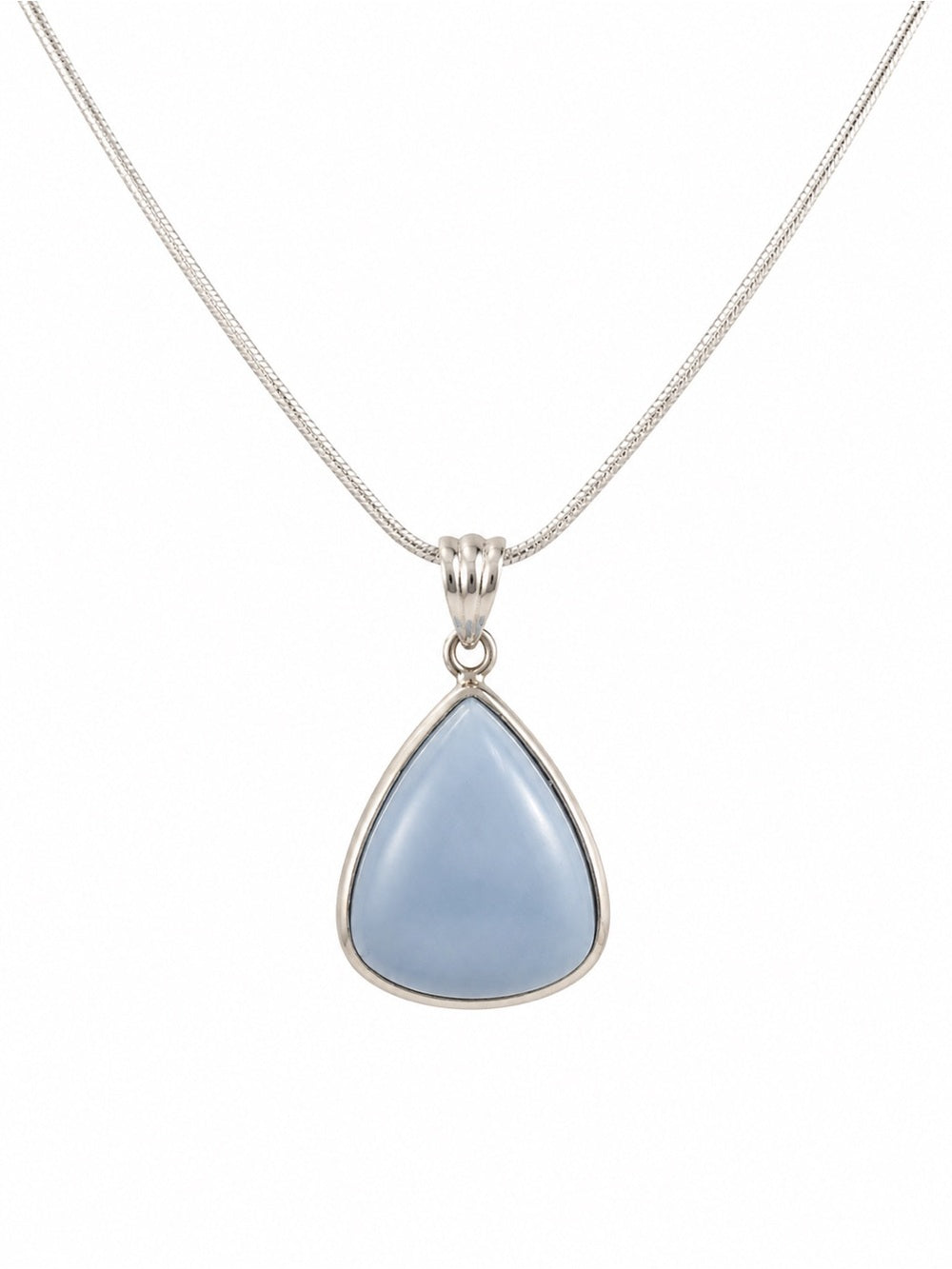 Blue Opal Triangle Pendant