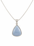 Blue Opal Triangle Pendant
