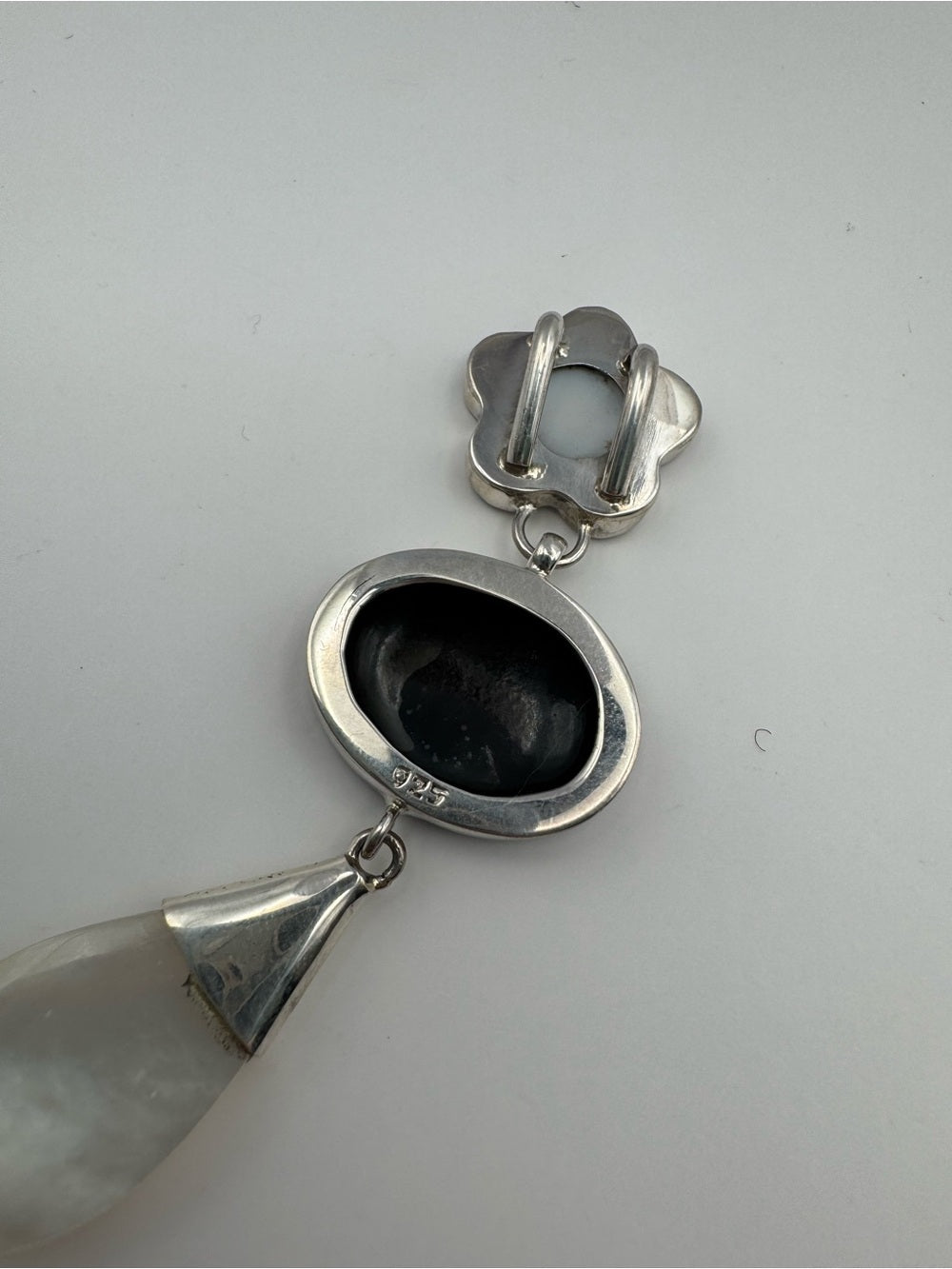 Mother of Pearl Flower Triple Pendant