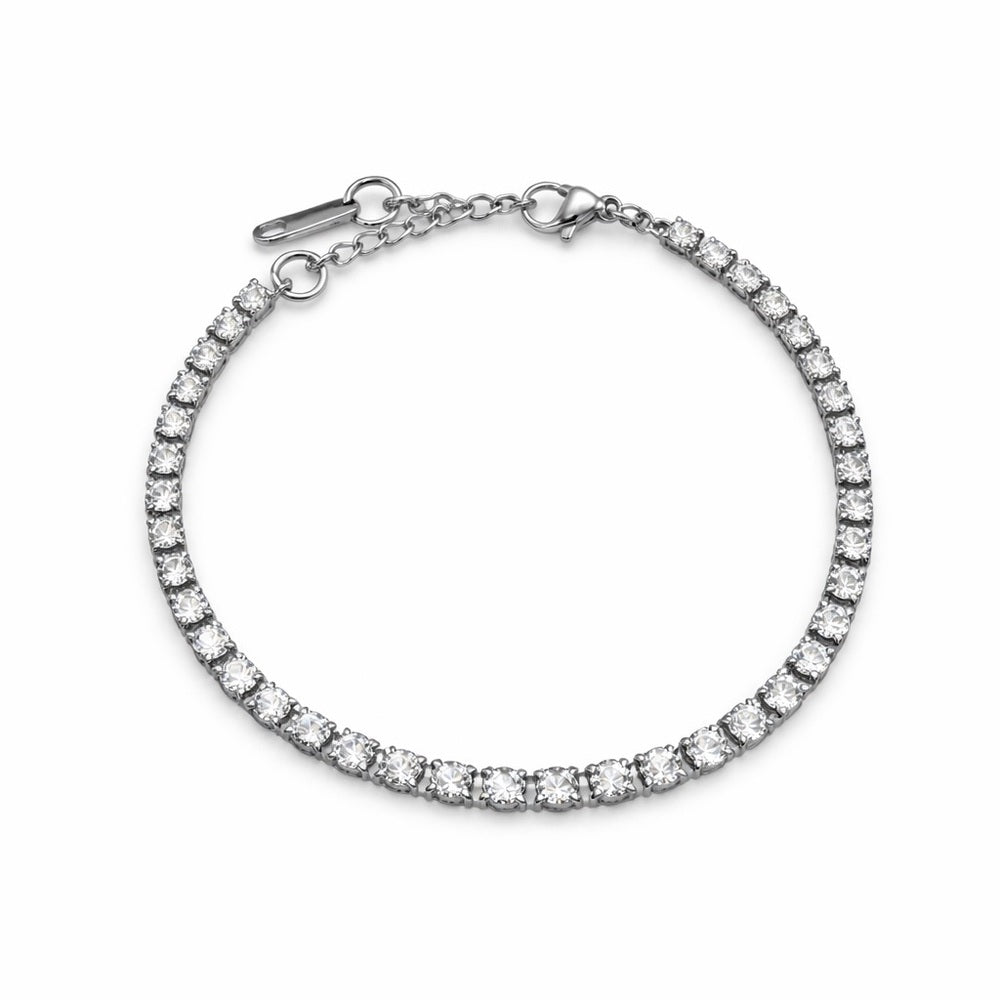 Silver Crystal Tennis Bracelet