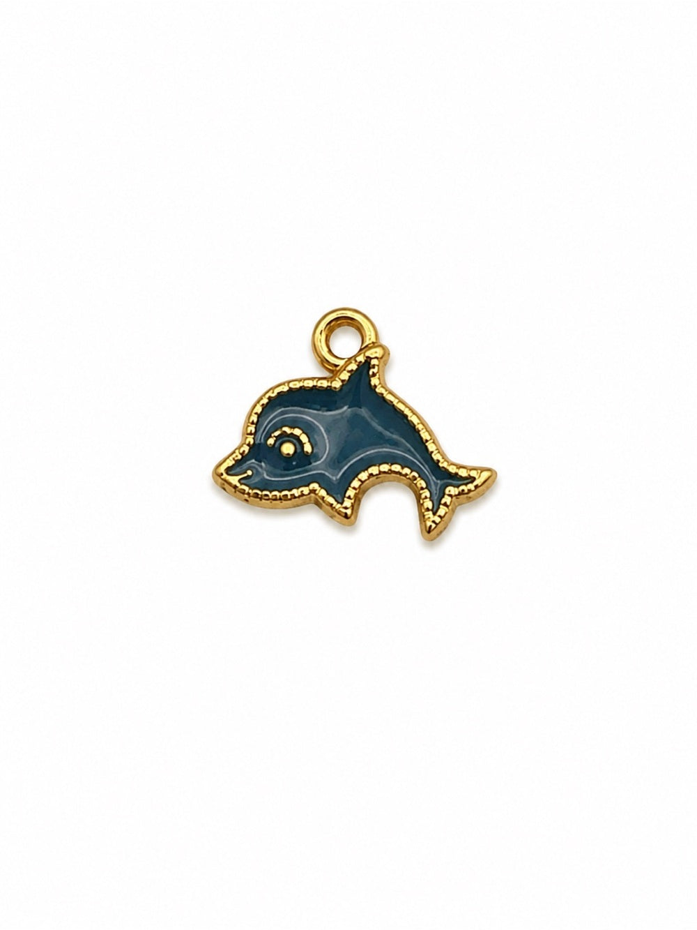 Blue Dolphin Charm | Gold
