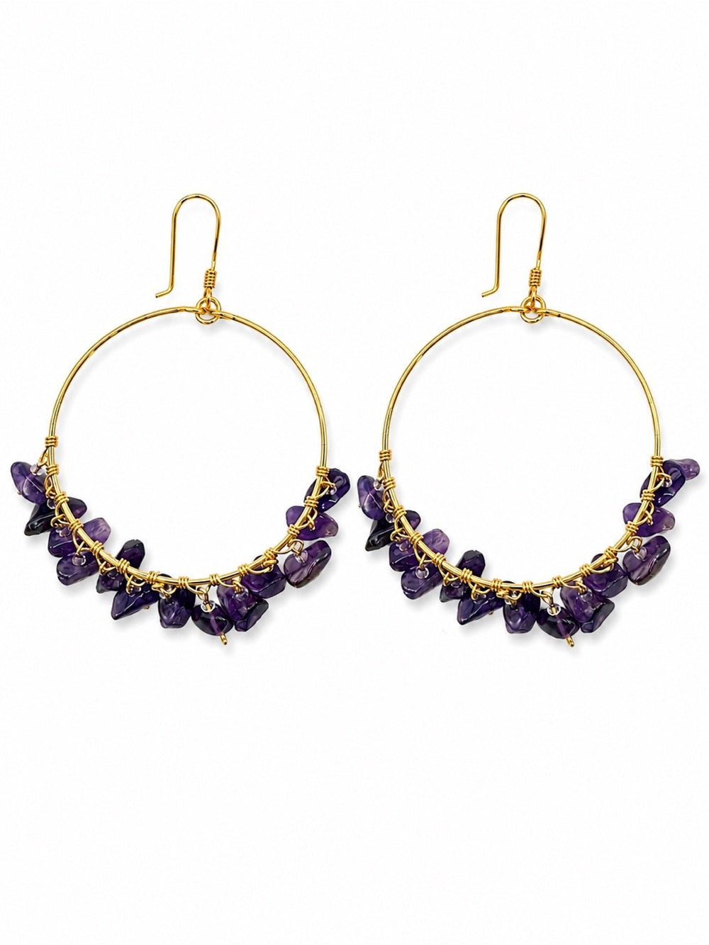 Coastal Violet Chandelier Earrings