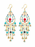 Capri Coral Chandelier Earrings