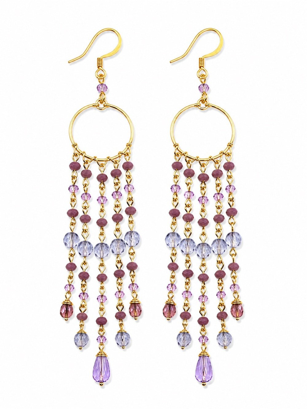 Mauve Tide Chandelier Earrings