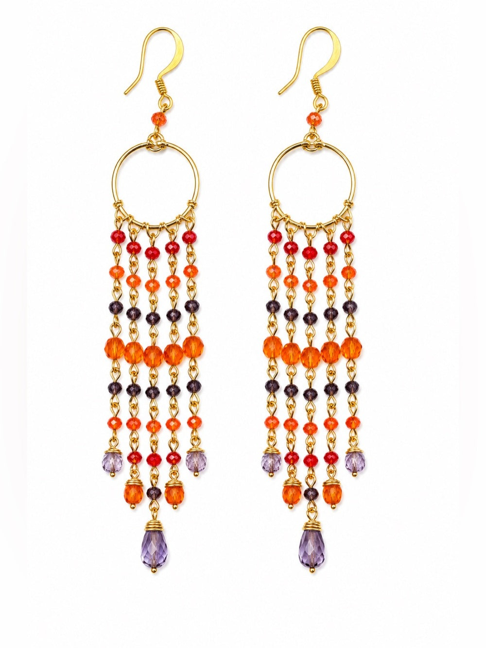 Amber Dusk Chandelier Earrings