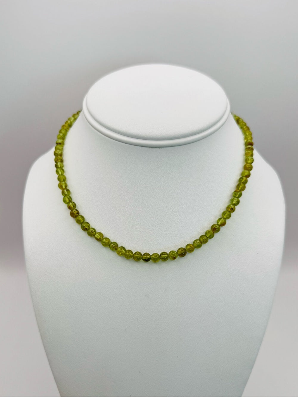 Peridot Beaded Gemstone Necklace
