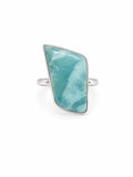 Amazonite Geometric Ring (S925)