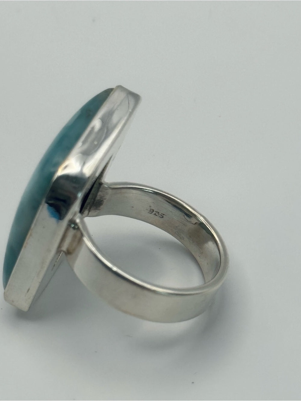 Amazonite Geometric Ring (S925)