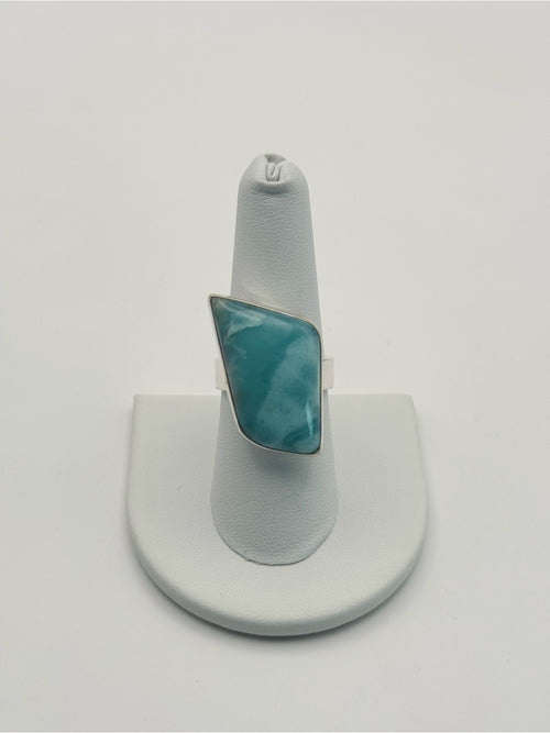 Amazonite Geometric Ring (S925)