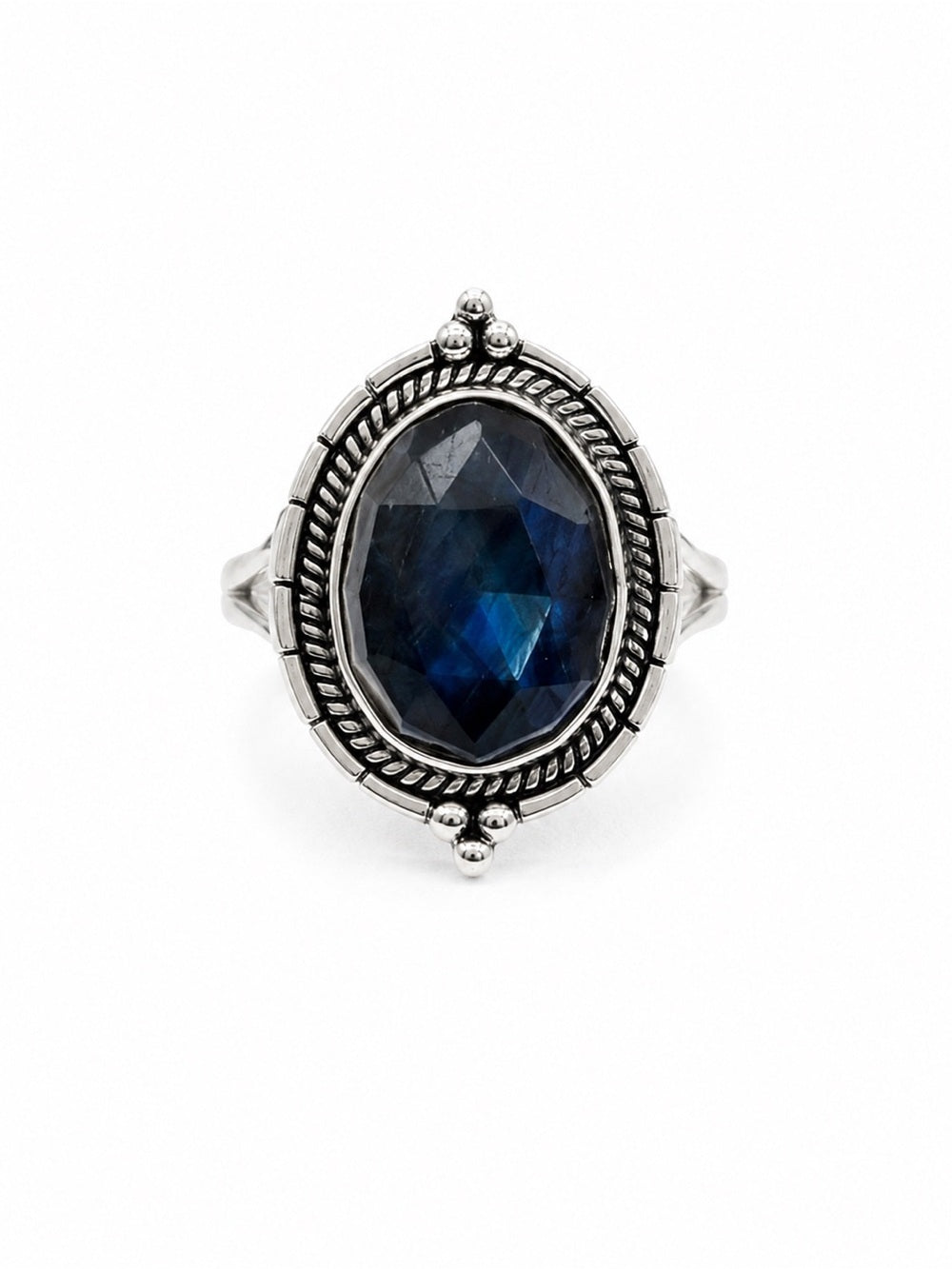 Labradorite Oval Ring (S925)