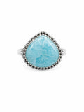 Larimar Teardrop Ring (S925)
