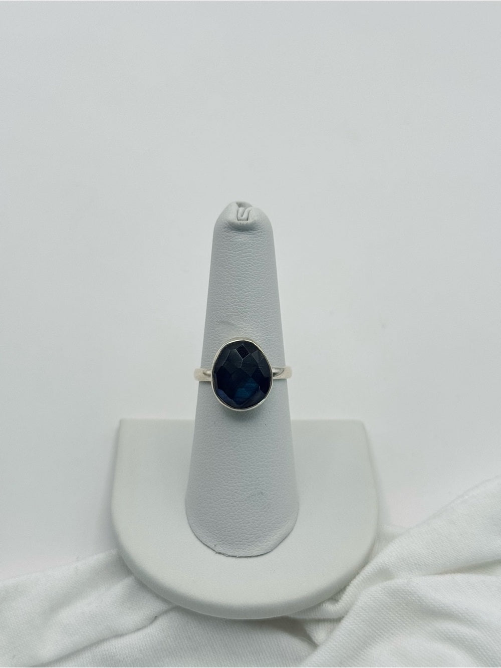 Labradorite Faceted Round Ring (S925)