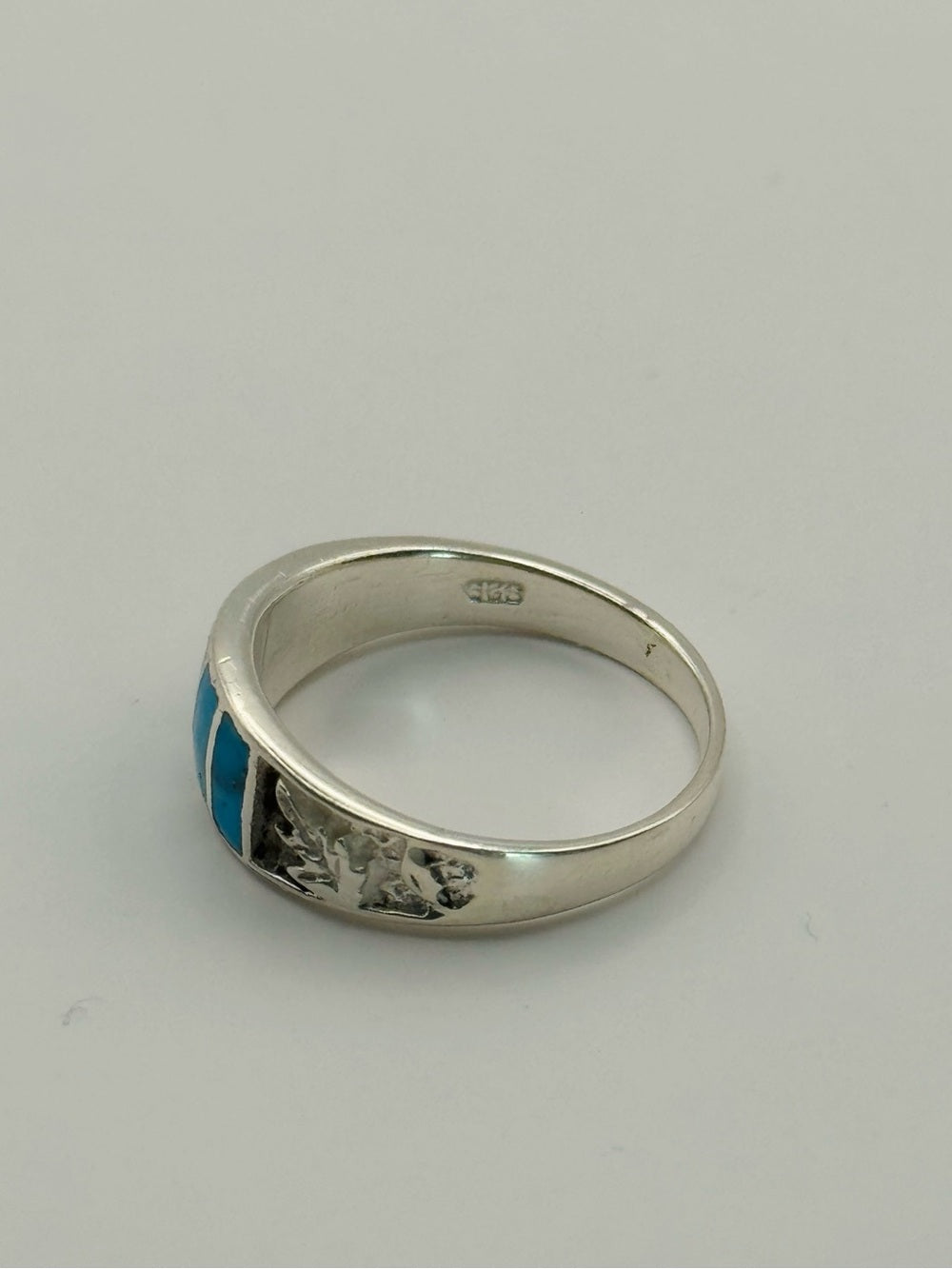 Turquoise Stripe Ring (S925)