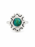 Turquoise Shield Ring (S925)