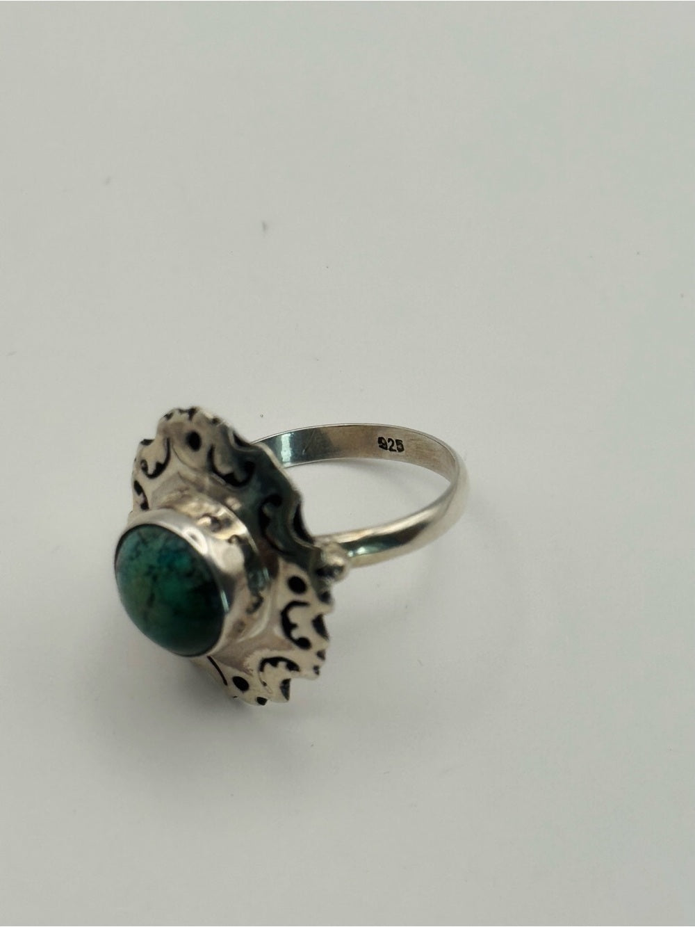 Turquoise Shield Ring (S925)