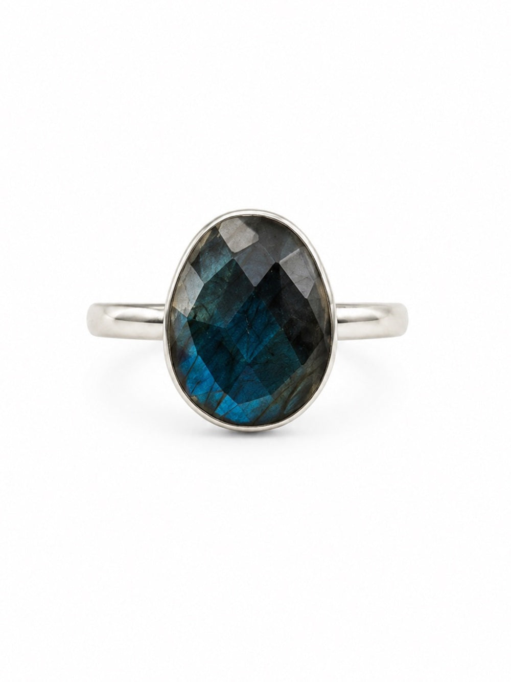 Labradorite Faceted Ring (S925)