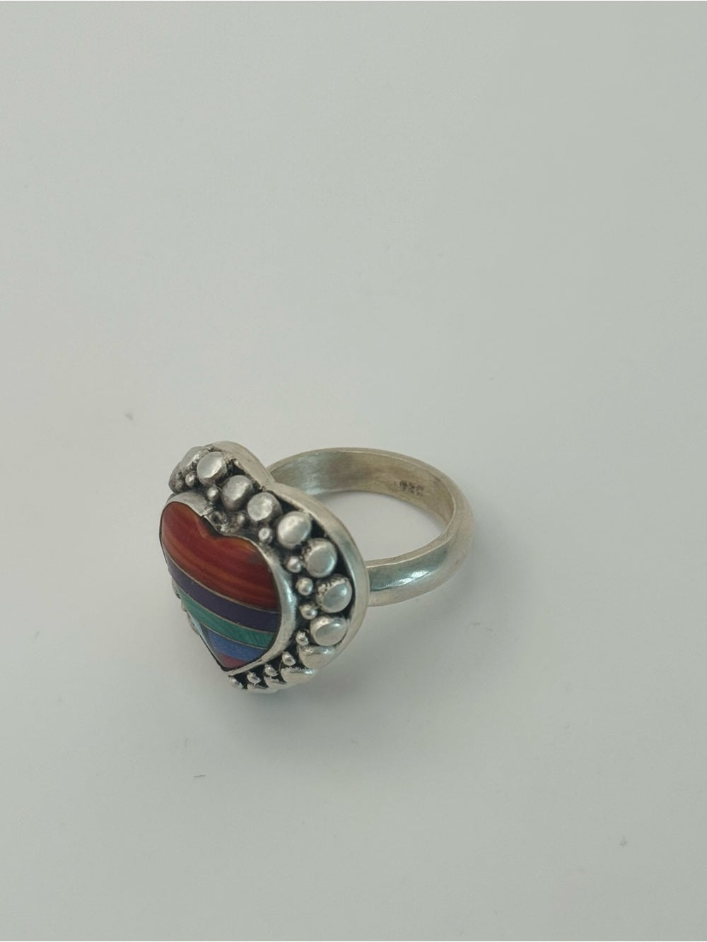 Composite Heart Ring (S925)