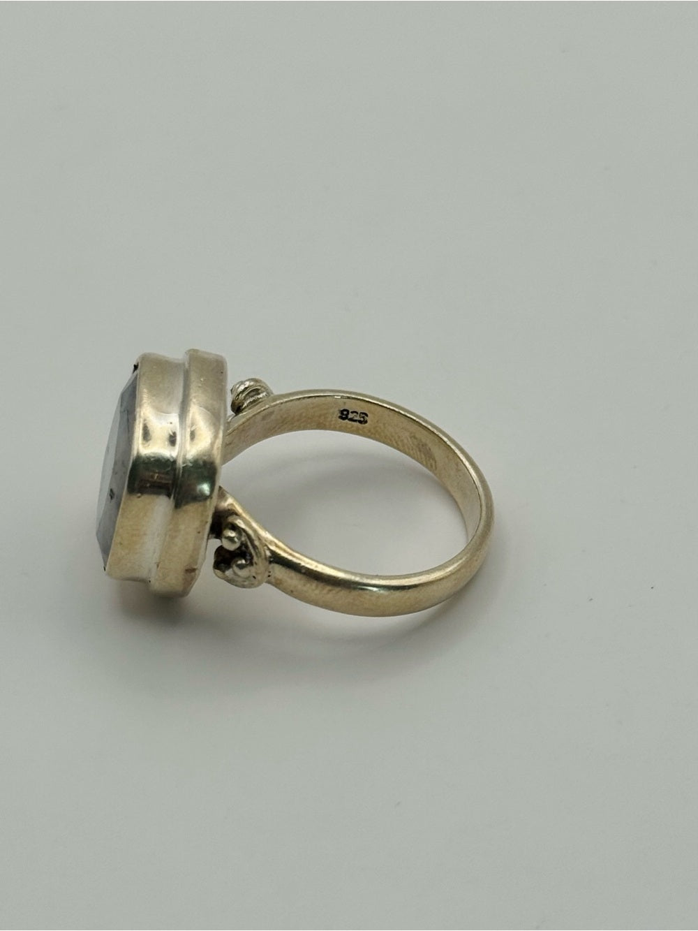 Moonstone Square Ring (S925)