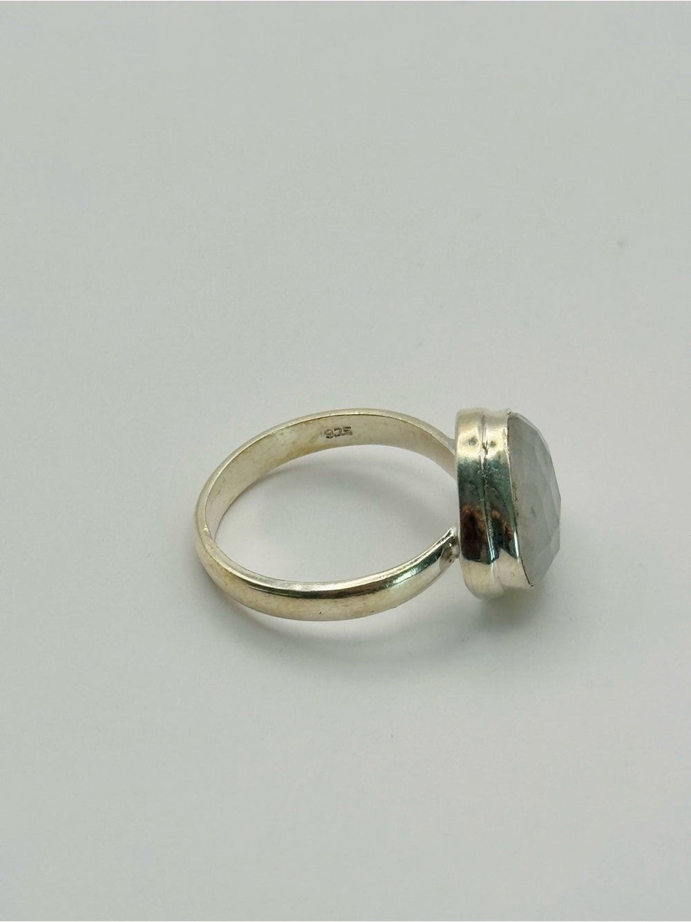 Moonstone Teardrop Ring (S925)