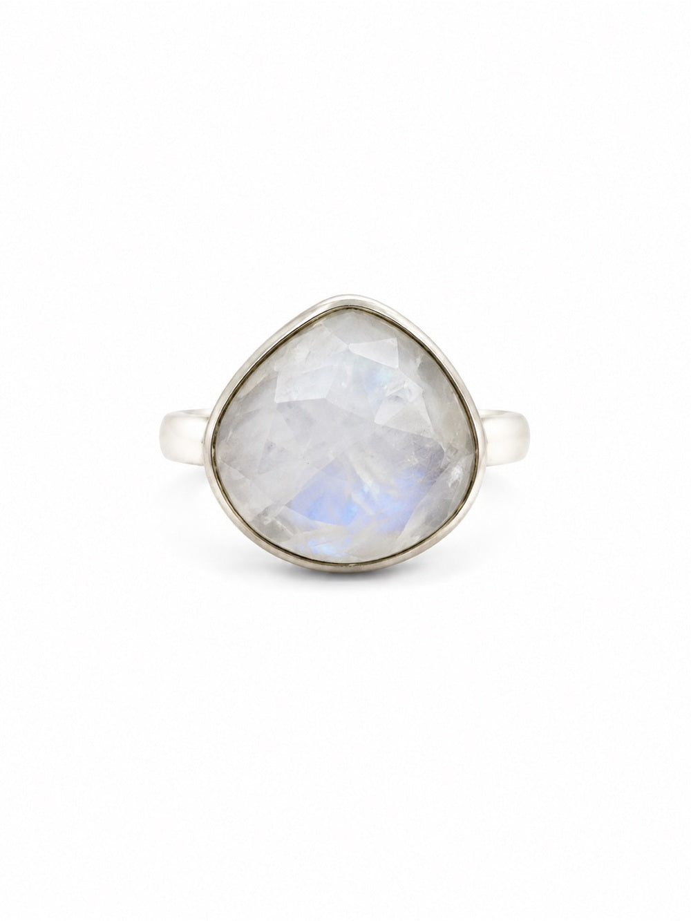 Moonstone Teardrop Ring (S925)