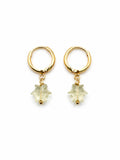 HG31 Gold Filled Lemon Quartz Star Huggies