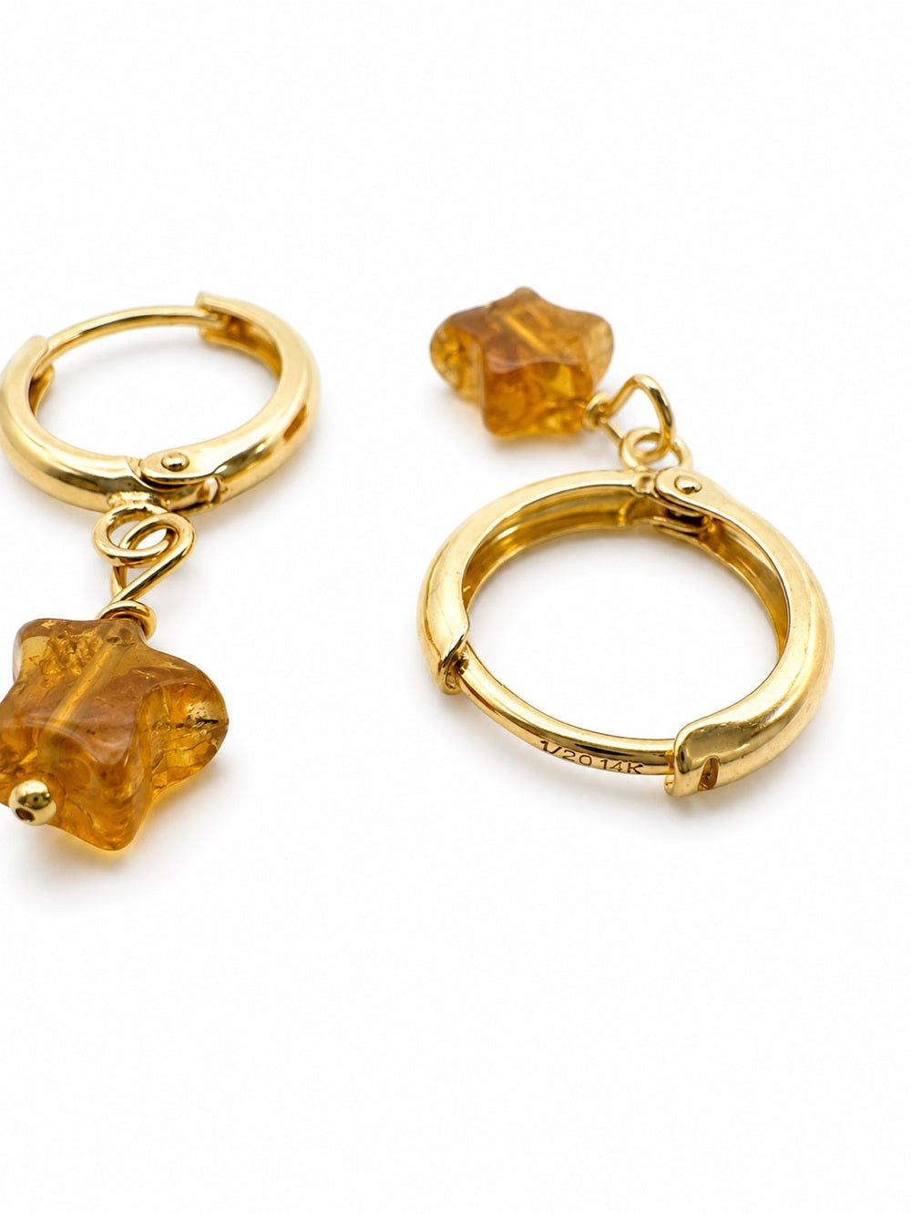 HG28 Gold Filled Tourmaline Star Huggies