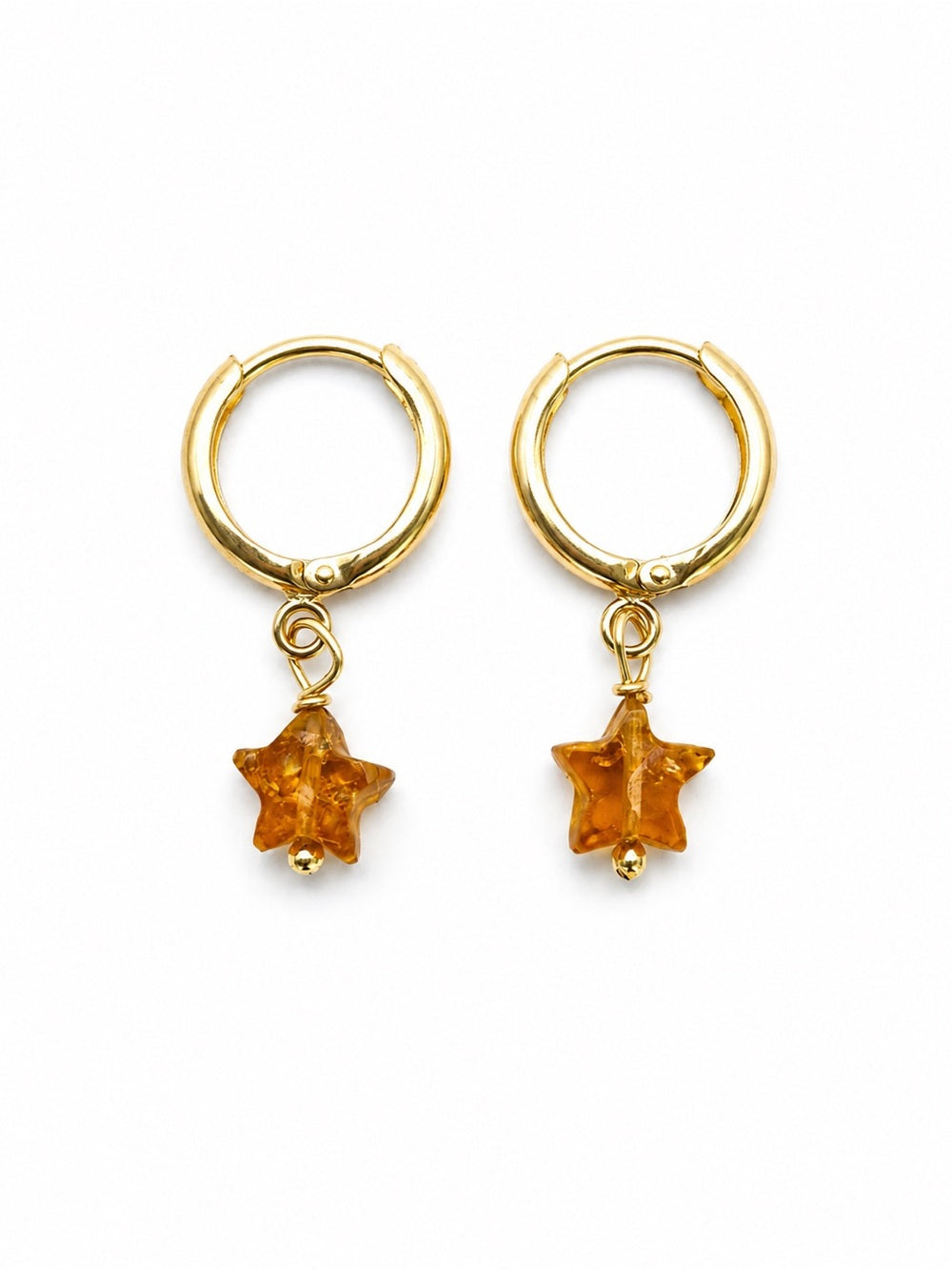 HG28 Gold Filled Tourmaline Star Huggies