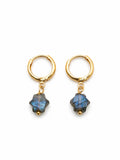 HG29 Gold Filled Labradorite Star Huggies
