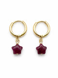 HG28 Gold Filled Tourmaline Star Huggies