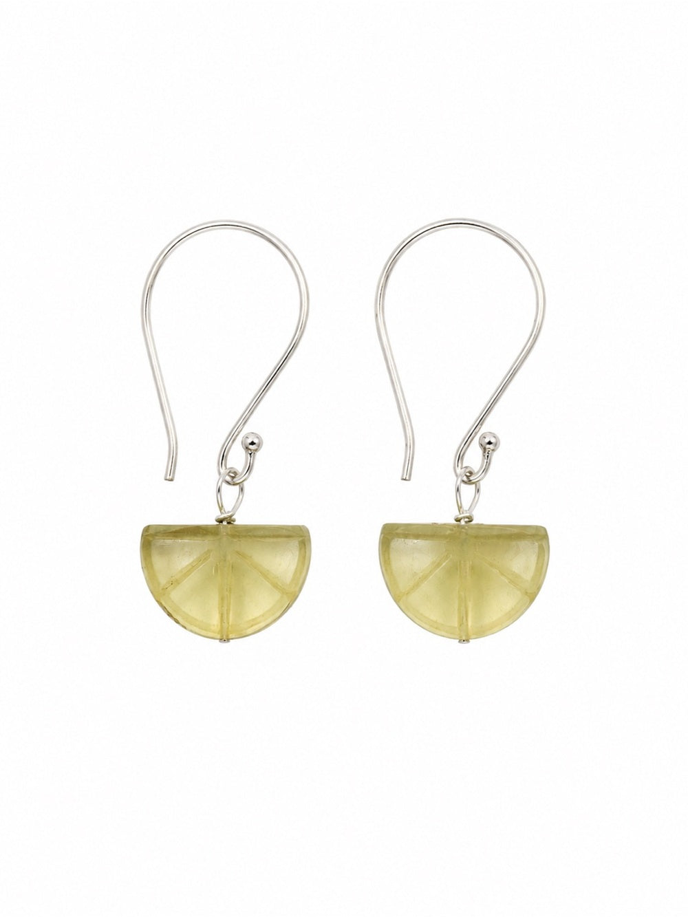 HK57 Lemon Quartz Hook Earrings