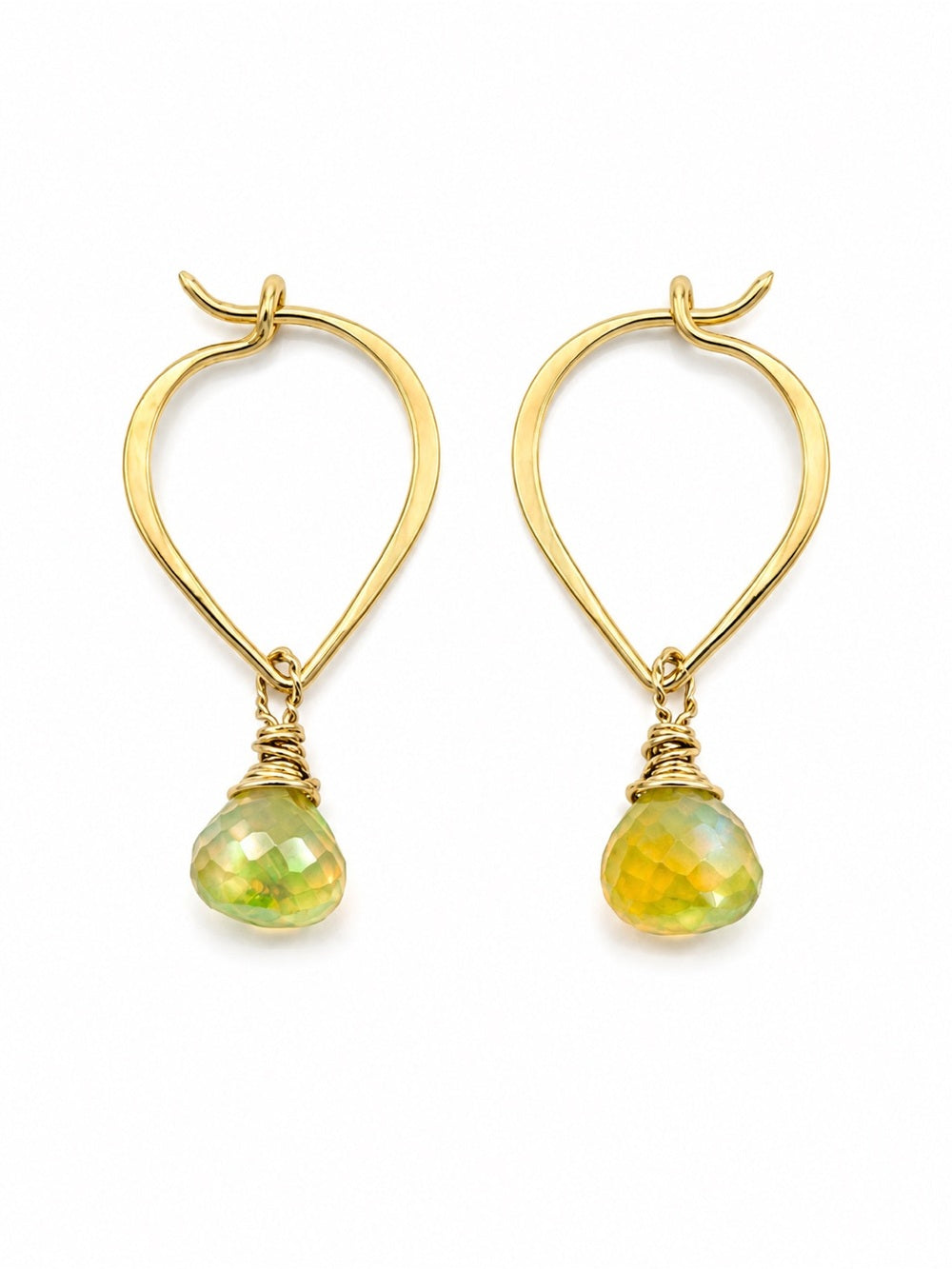 HP50 Ethiopian Opal Lotus Hoops